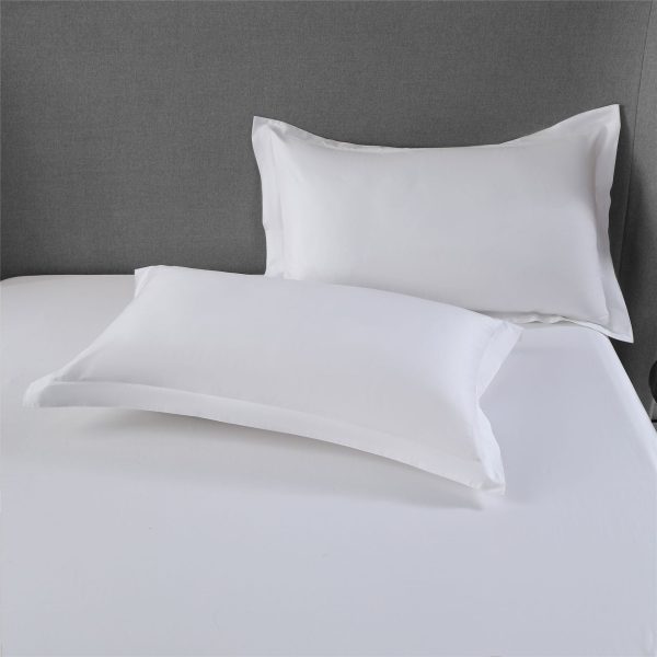 CloudSoft White Cotton SleepShroud – Breathable Envelope Pillow Cover (Standard Size) - Image 2