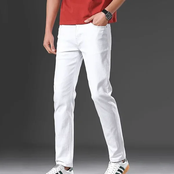 Men Slim Straight Leg Pants Male New Summer Thin Baggy Pink White Pants New Plus Size Casual Loose Mid High Waist Long Trousers - Image 3