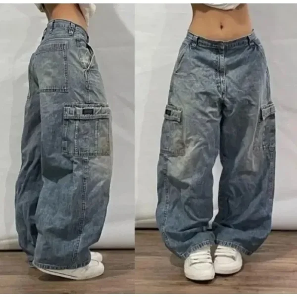 Streetwear New Fashion Oversized Print Baggy Jeans Y2K Harajuku Hip-hop Vintage Pop Gothic High Waist Wide-leg Pants Trousers - Image 4