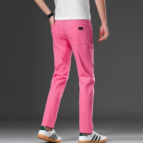 Men Slim Straight Leg Pants Male New Summer Thin Baggy Pink White Pants New Plus Size Casual Loose Mid High Waist Long Trousers - Image 6