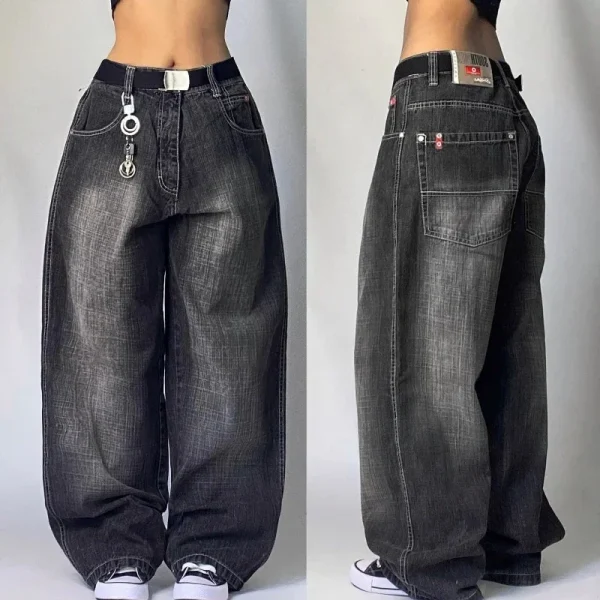 Streetwear New Fashion Oversized Print Baggy Jeans Y2K Harajuku Hip-hop Vintage Pop Gothic High Waist Wide-leg Pants Trousers - Image 6